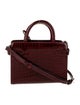 Le Tanneur Embossed Leather Top Handle Bag