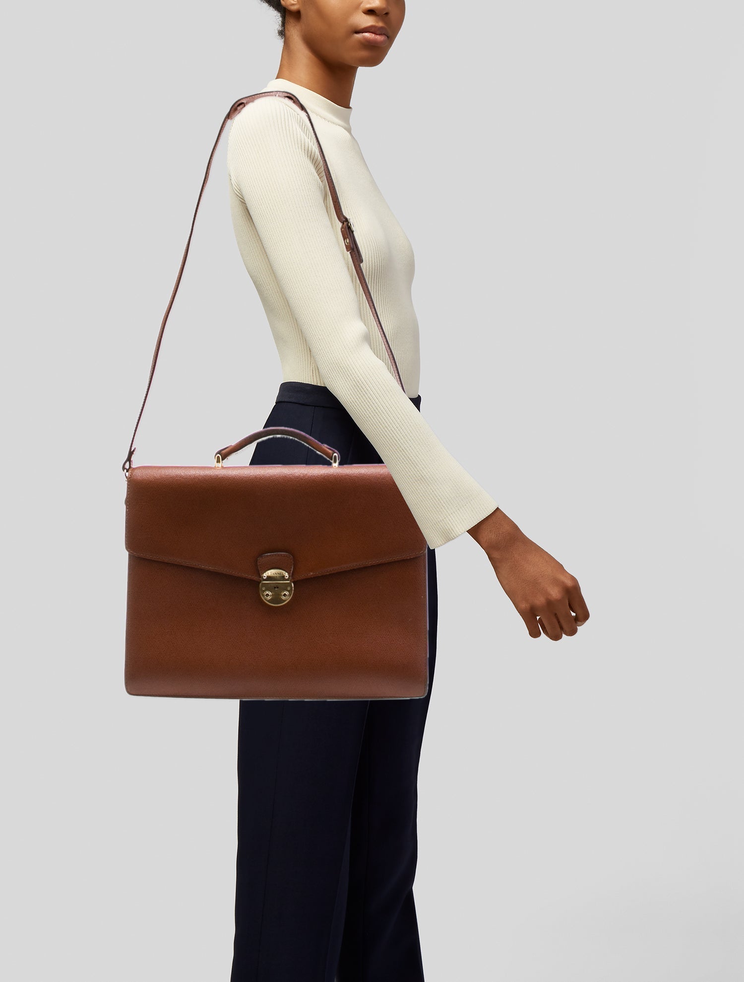 Le Tanneur Leather Briefcase