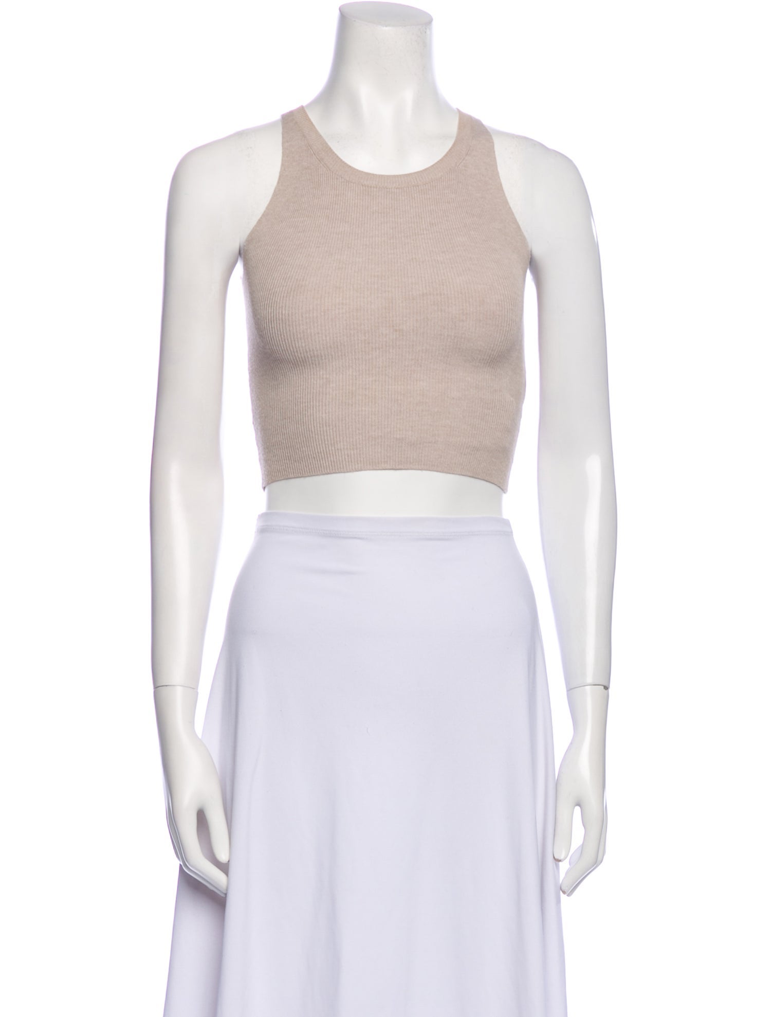 Leset Scoop Neck Sleeveless Crop Top