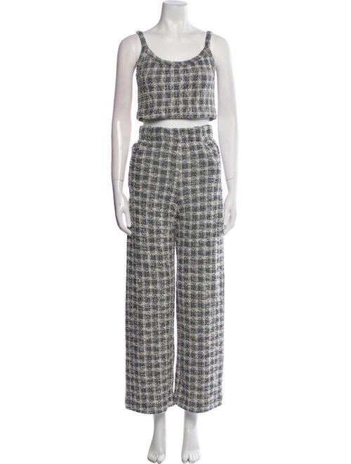 Leset Plaid Print Pant Set