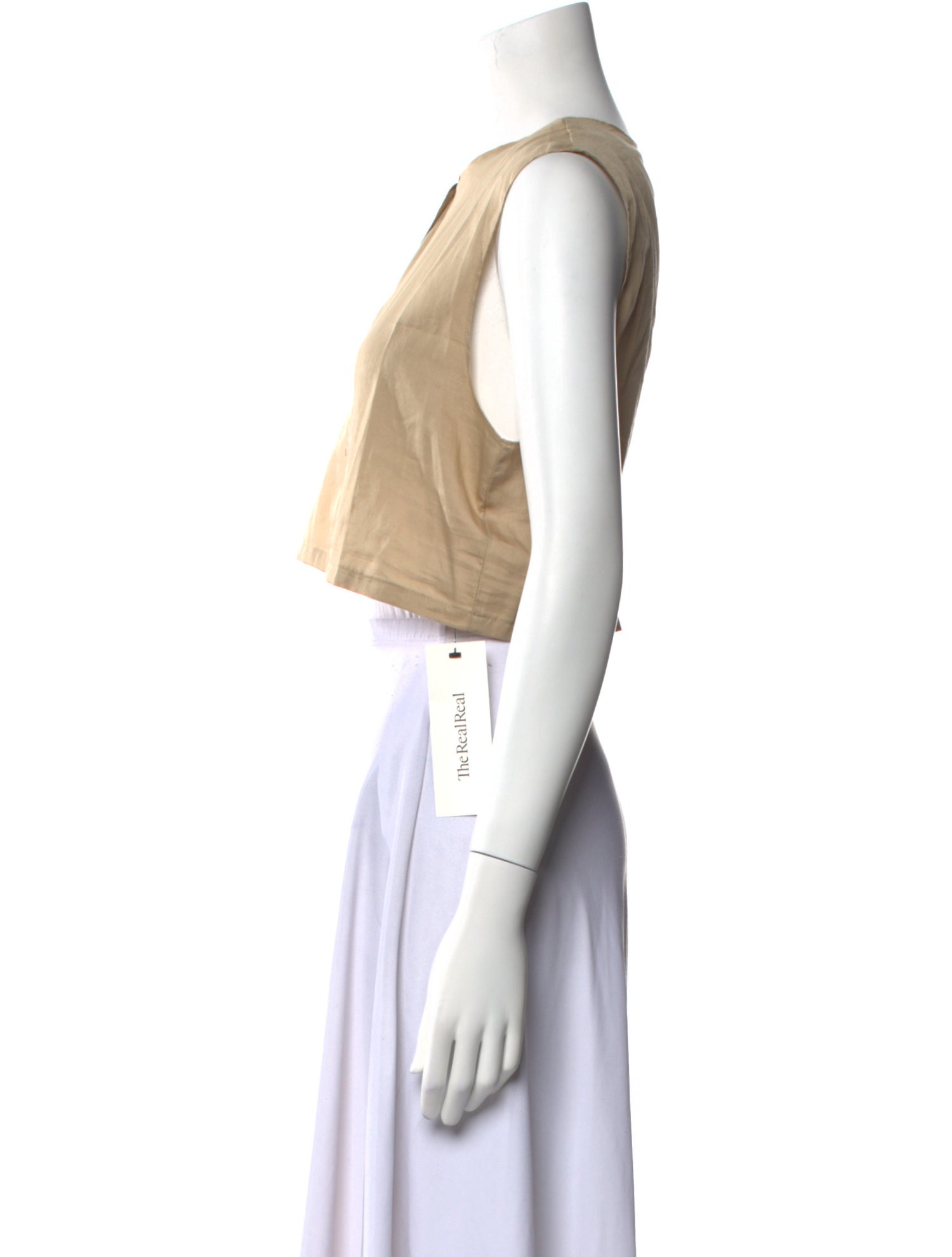 Leset Crew Neck Sleeveless Crop Top