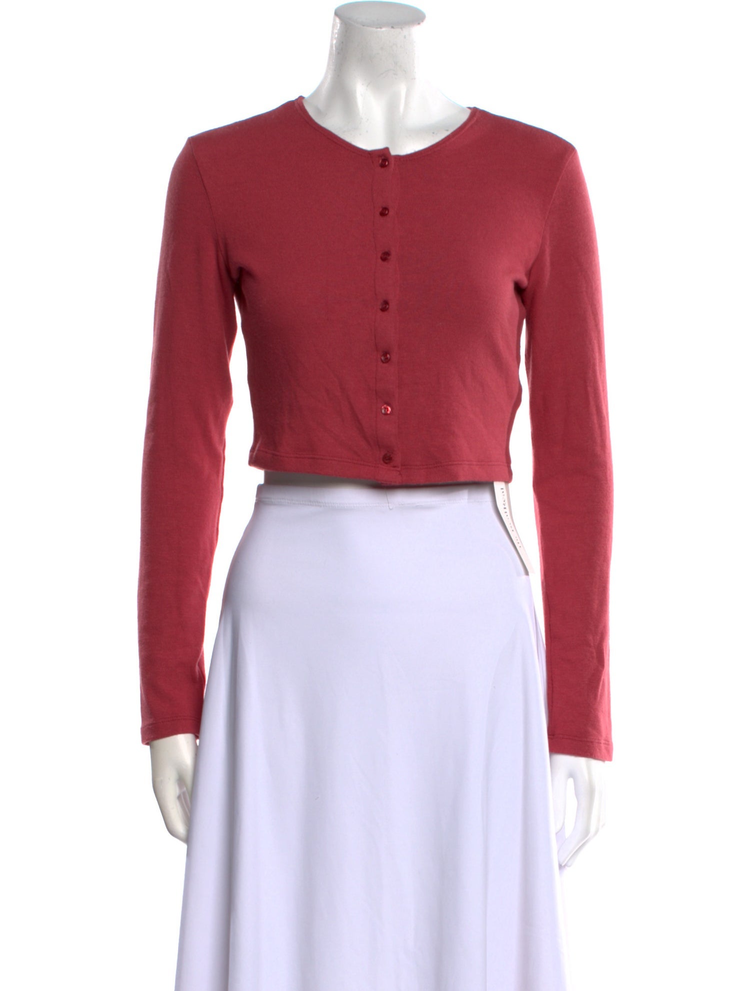 Leset Crew Neck Long Sleeve Crop Top