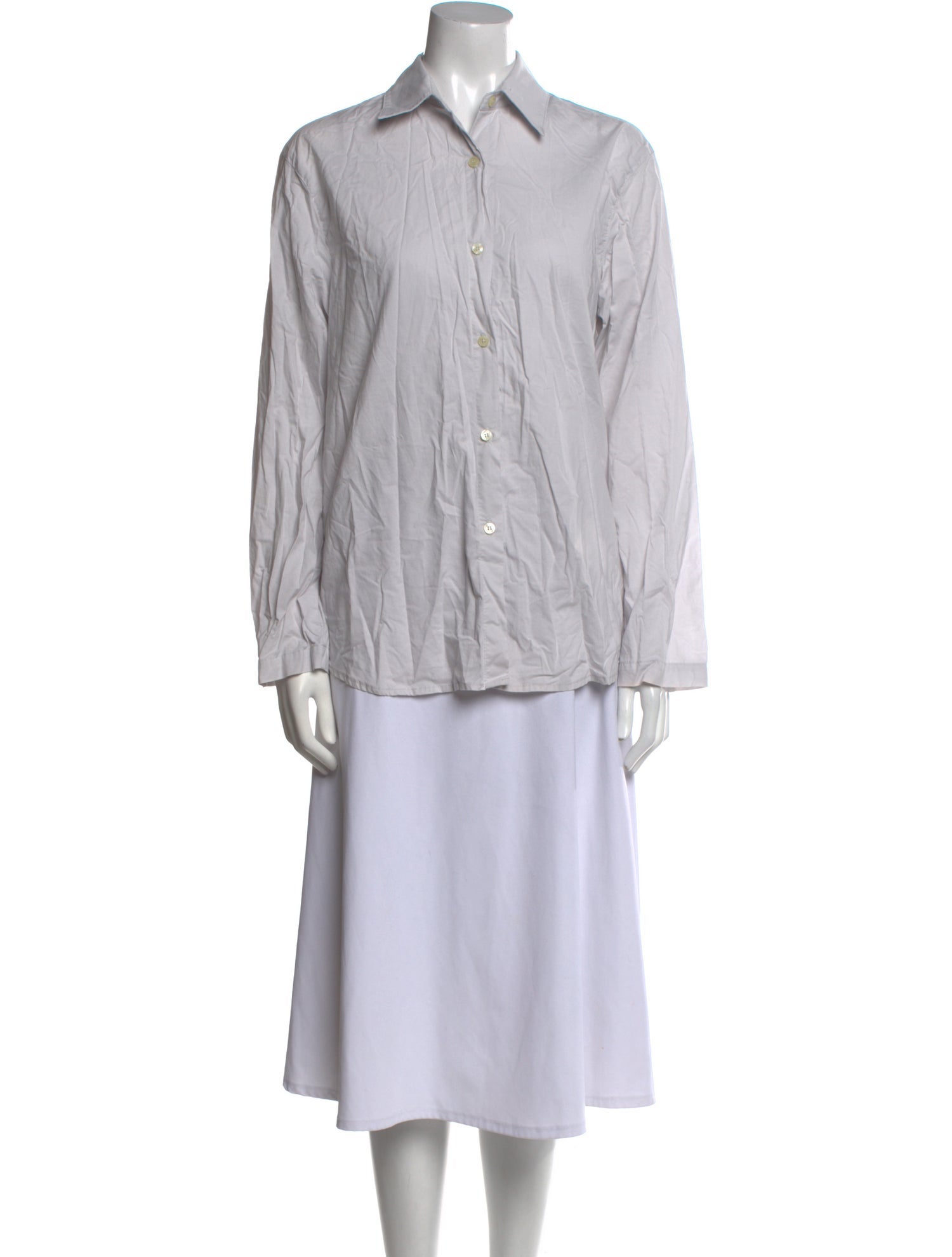 Leset Long Sleeve Button-Up Top