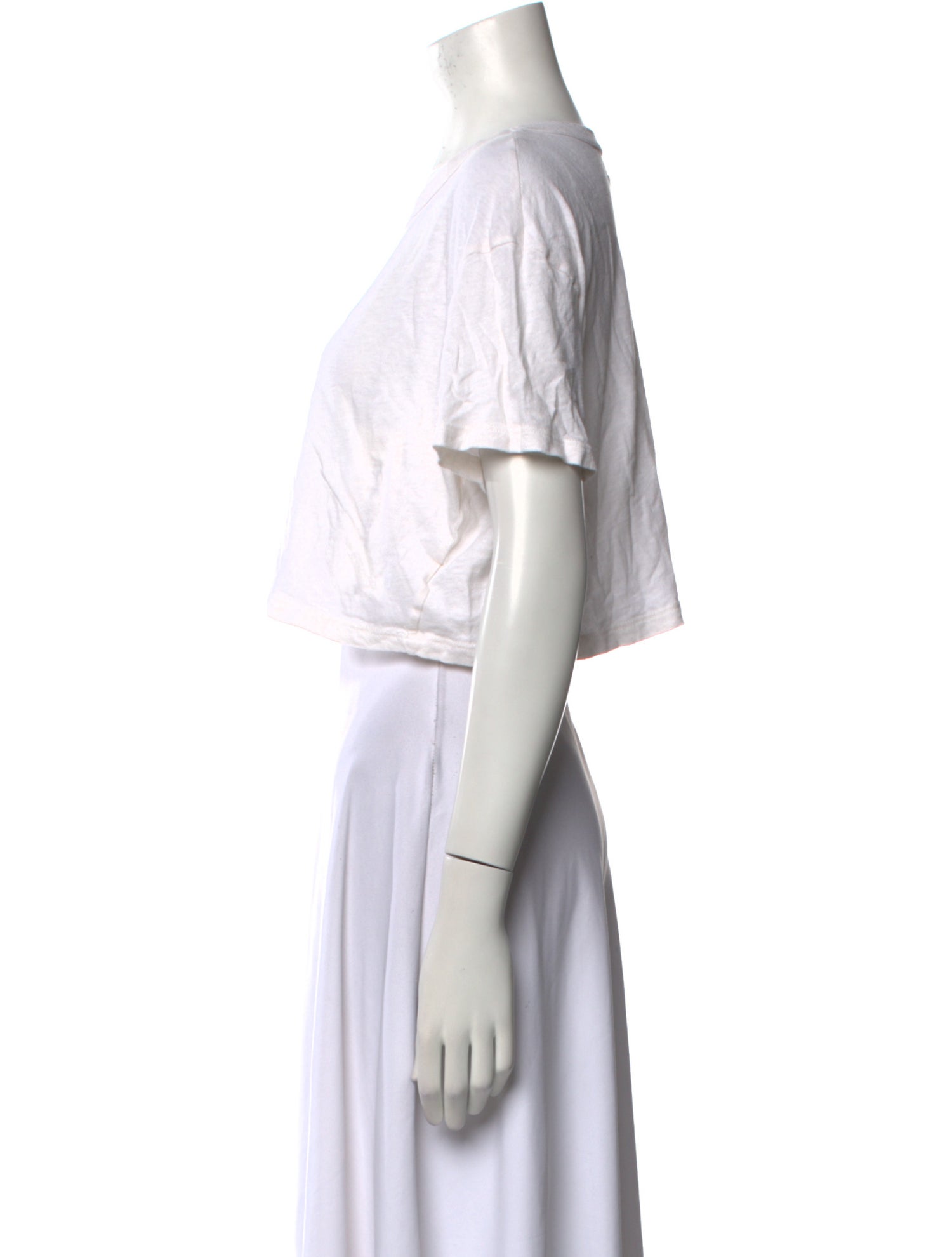Leset Scoop Neck Short Sleeve Crop Top