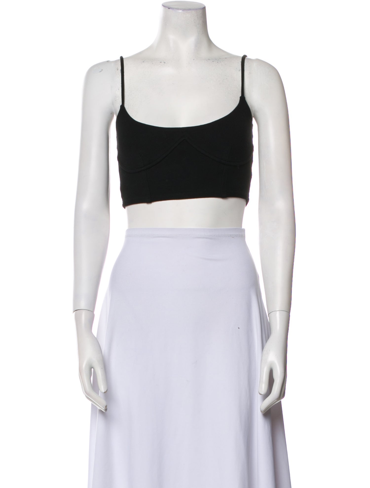 Leset Square Neckline Sleeveless Crop Top
