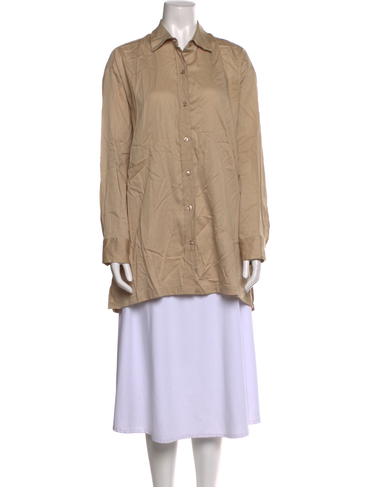 Leset Long Sleeve Button-Up Top