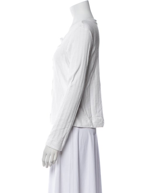 Leset Scoop Neck Long Sleeve Button-Up Top