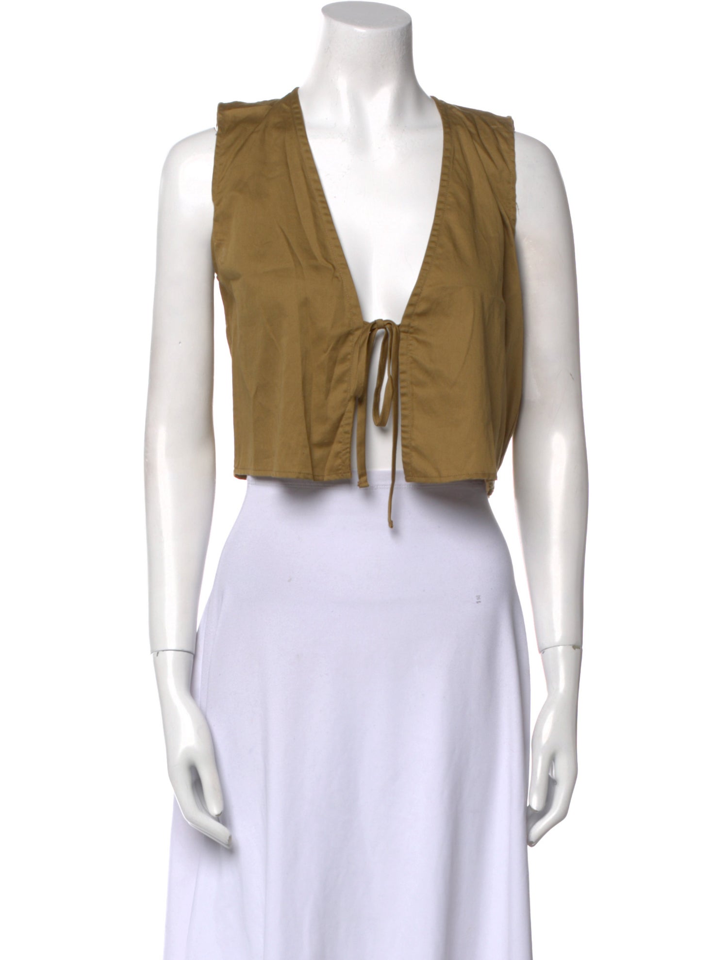 Leset V-Neck Sleeveless Crop Top w/ Tags