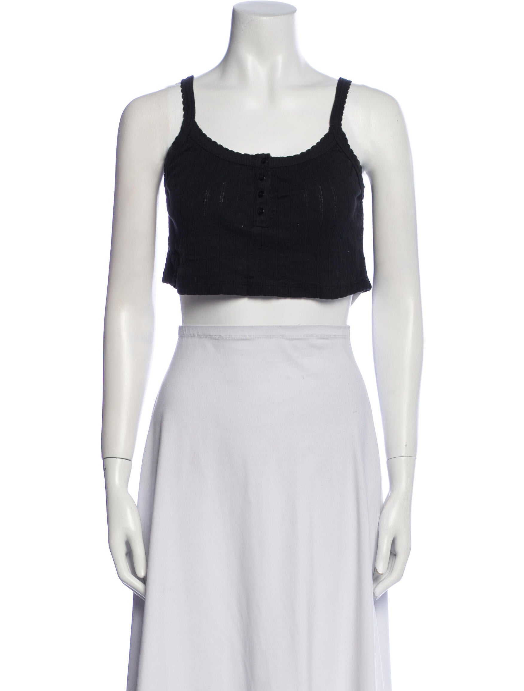 Leset Scoop Neck Sleeveless Crop Top