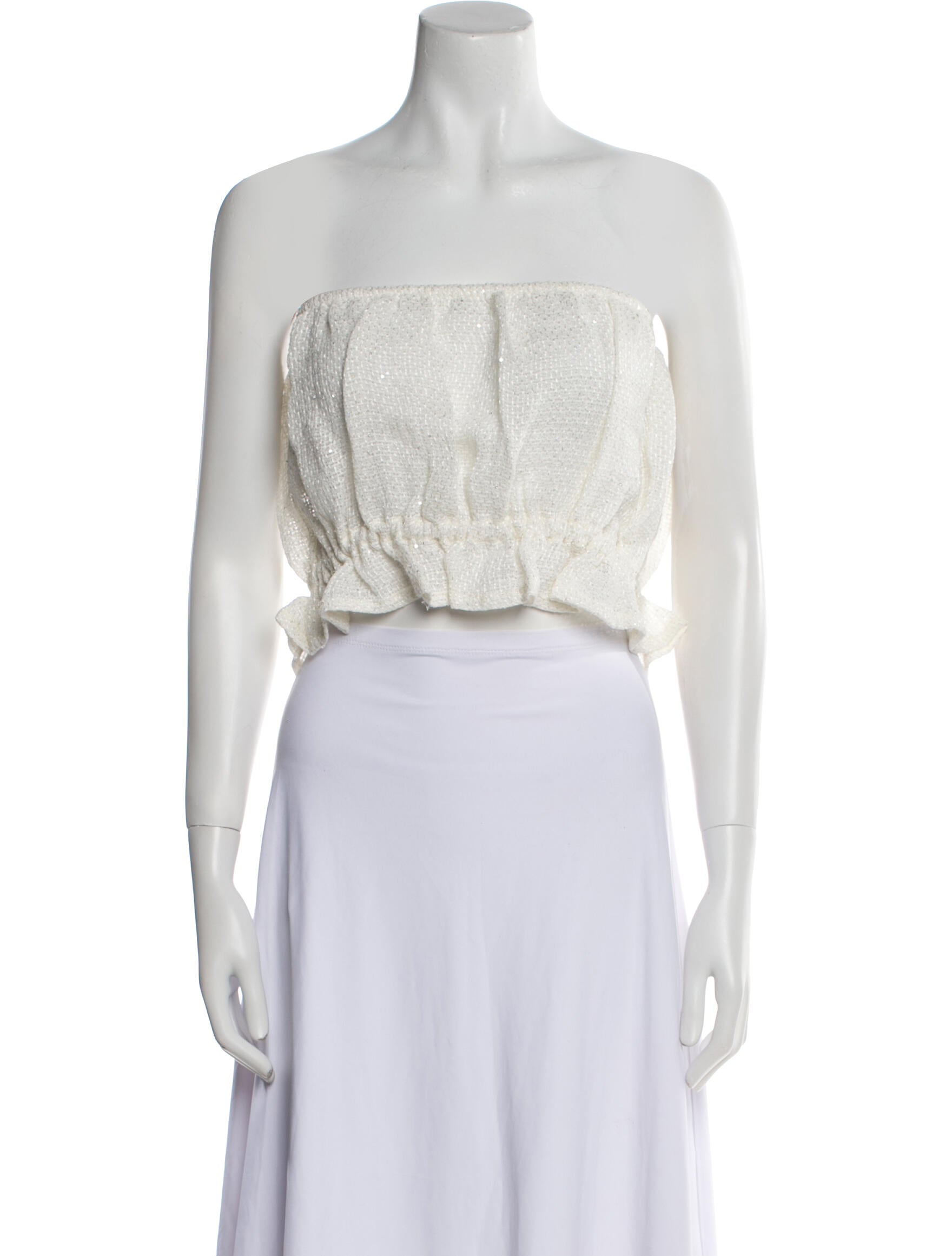 Leset Linen Strapless Crop Top w/ Tags