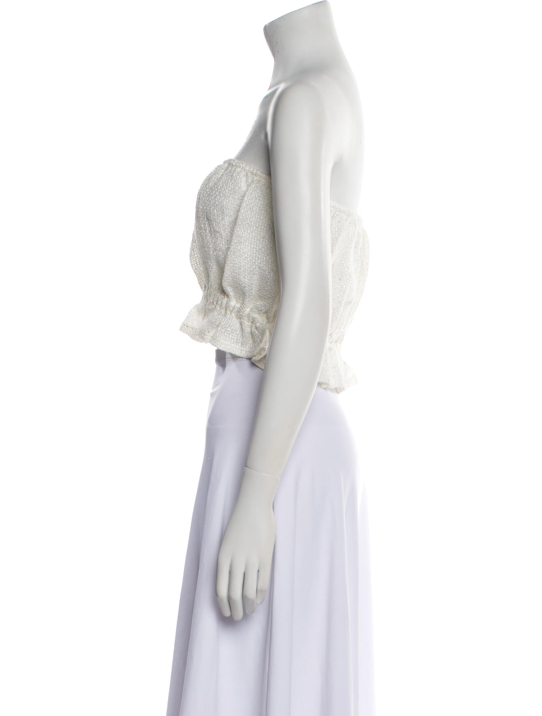 Leset Linen Strapless Crop Top w/ Tags