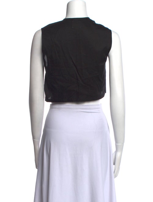 Leset Crew Neck Sleeveless Crop Top