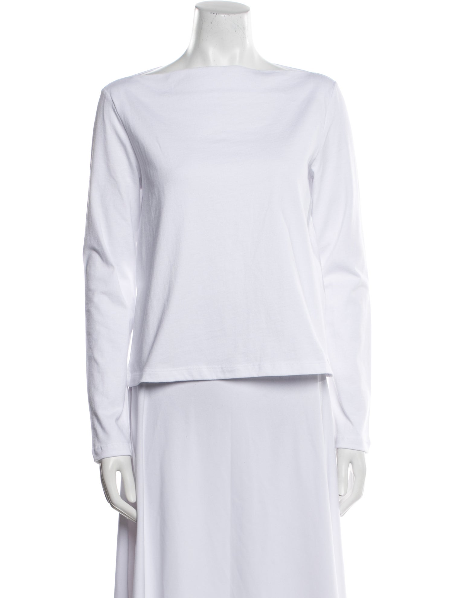 Leset Bateau Neckline Long Sleeve Top