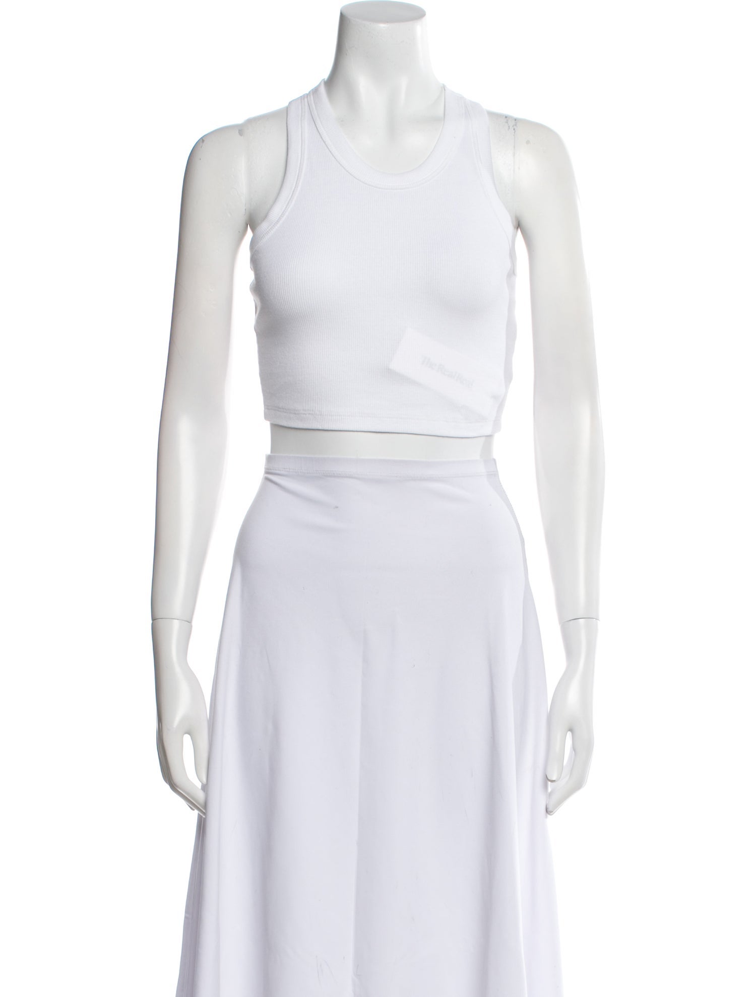 Leset Crew Neck Sleeveless Crop Top