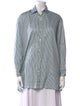 Leset Striped Long Sleeve Button-Up Top