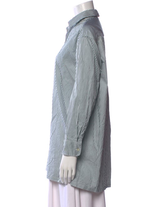 Leset Striped Long Sleeve Button-Up Top