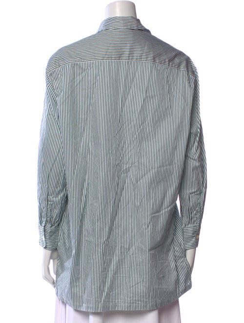 Leset Striped Long Sleeve Button-Up Top
