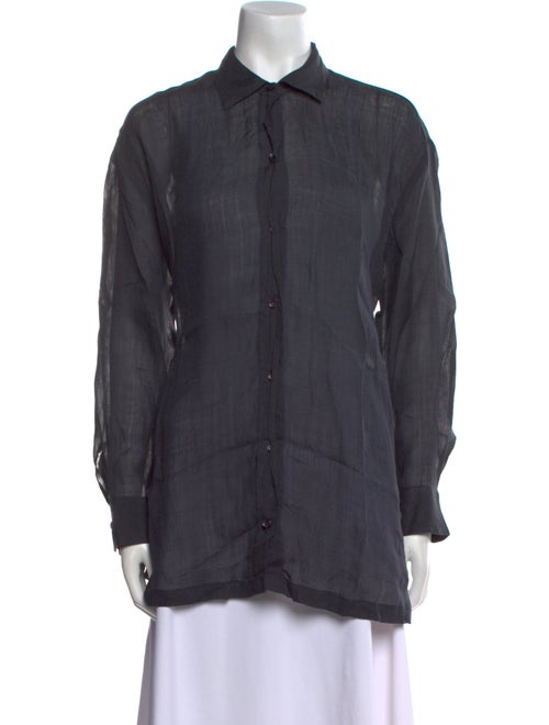 Leset Long Sleeve Button-Up Top