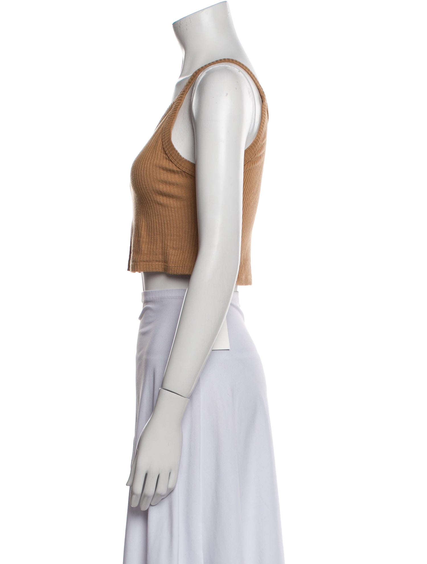 Leset Scoop Neck Sleeveless Crop Top