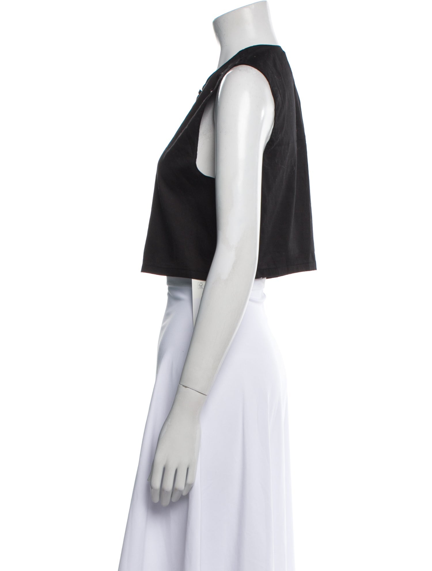 Leset Crew Neck Sleeveless Crop Top