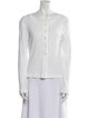 Leset Scoop Neck Long Sleeve Button-Up Top
