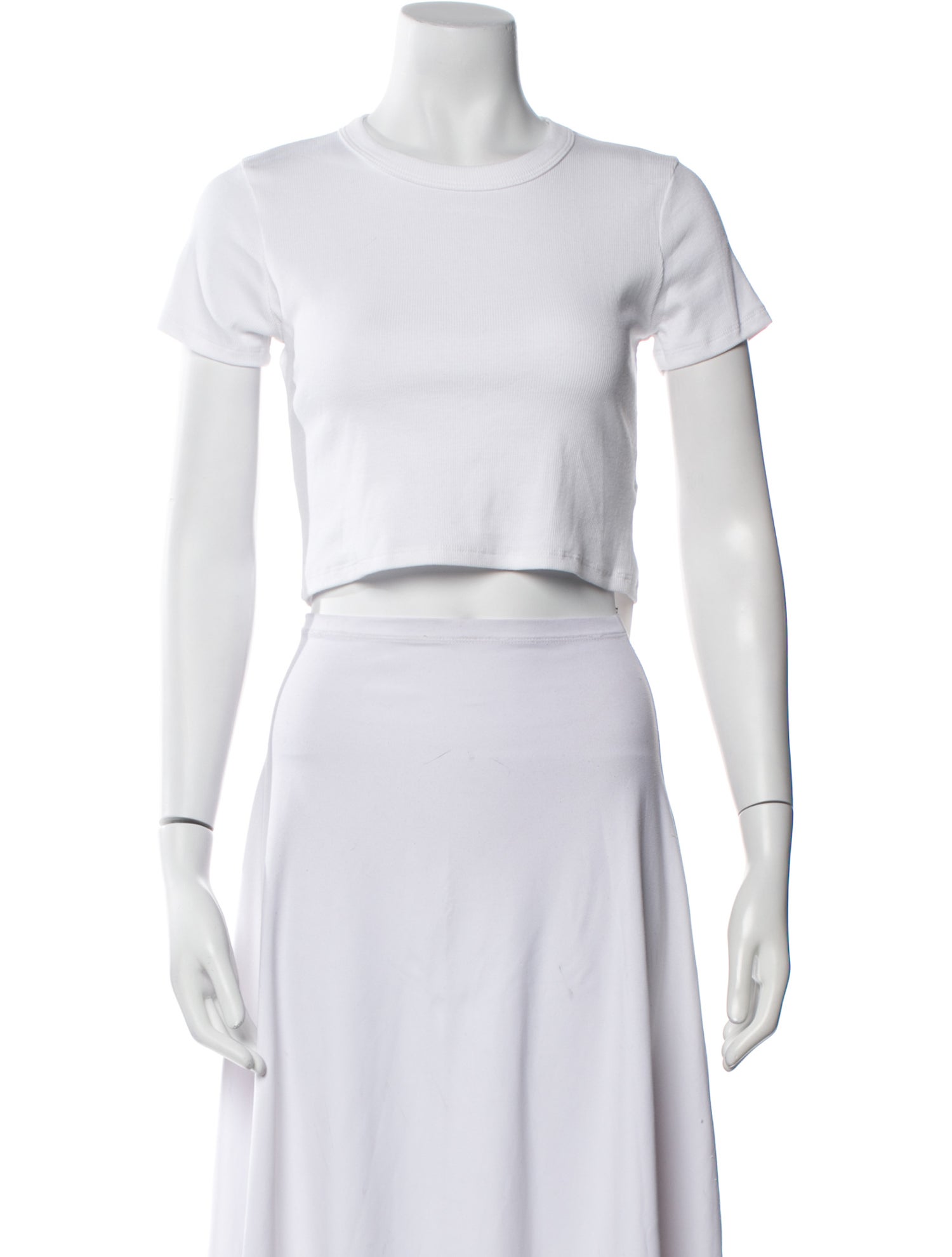 Leset Crew Neck Short Sleeve Crop Top