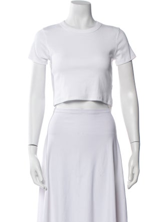 Leset Crew Neck Short Sleeve Crop Top