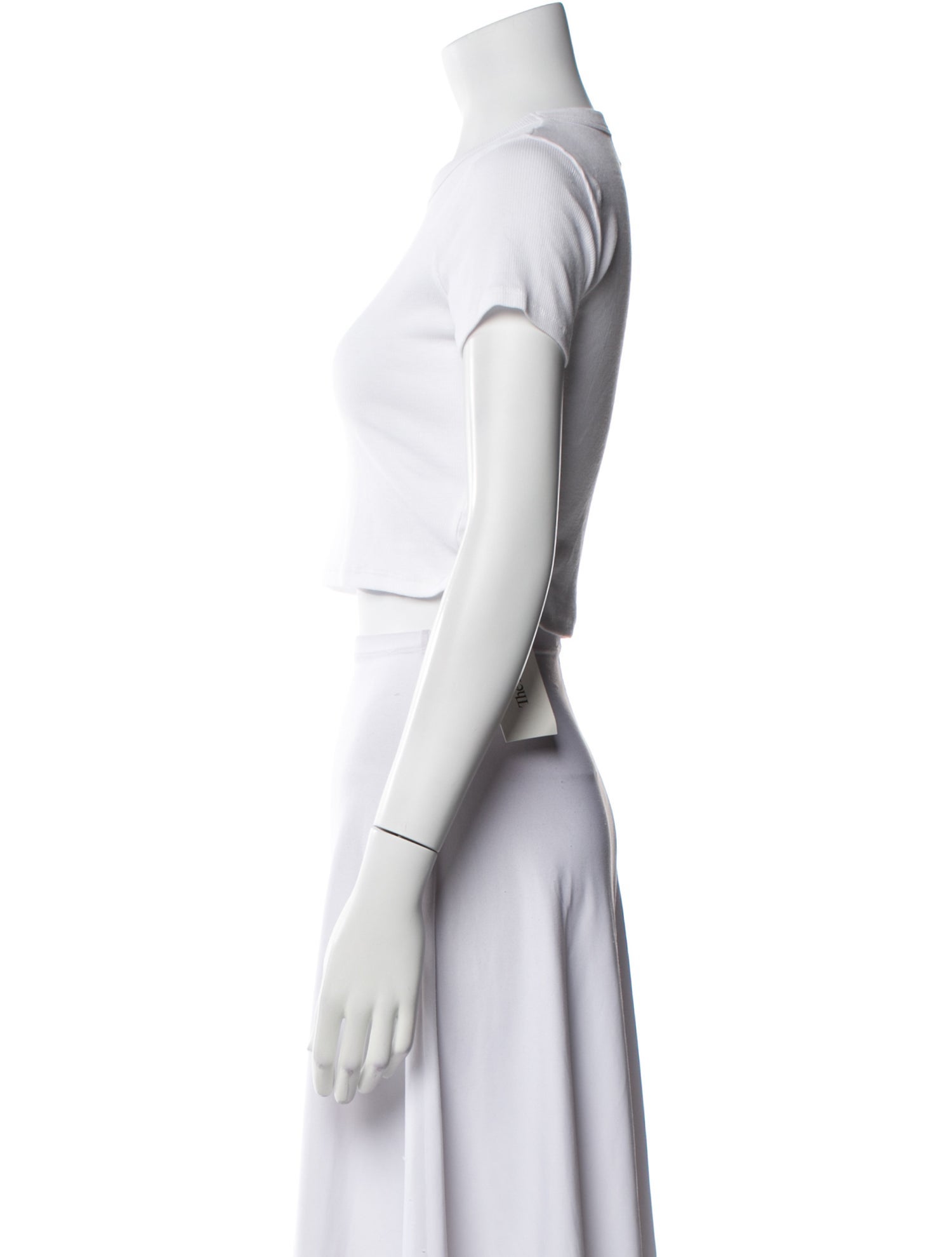 Leset Crew Neck Short Sleeve Crop Top