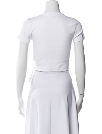 Leset Crew Neck Short Sleeve Crop Top