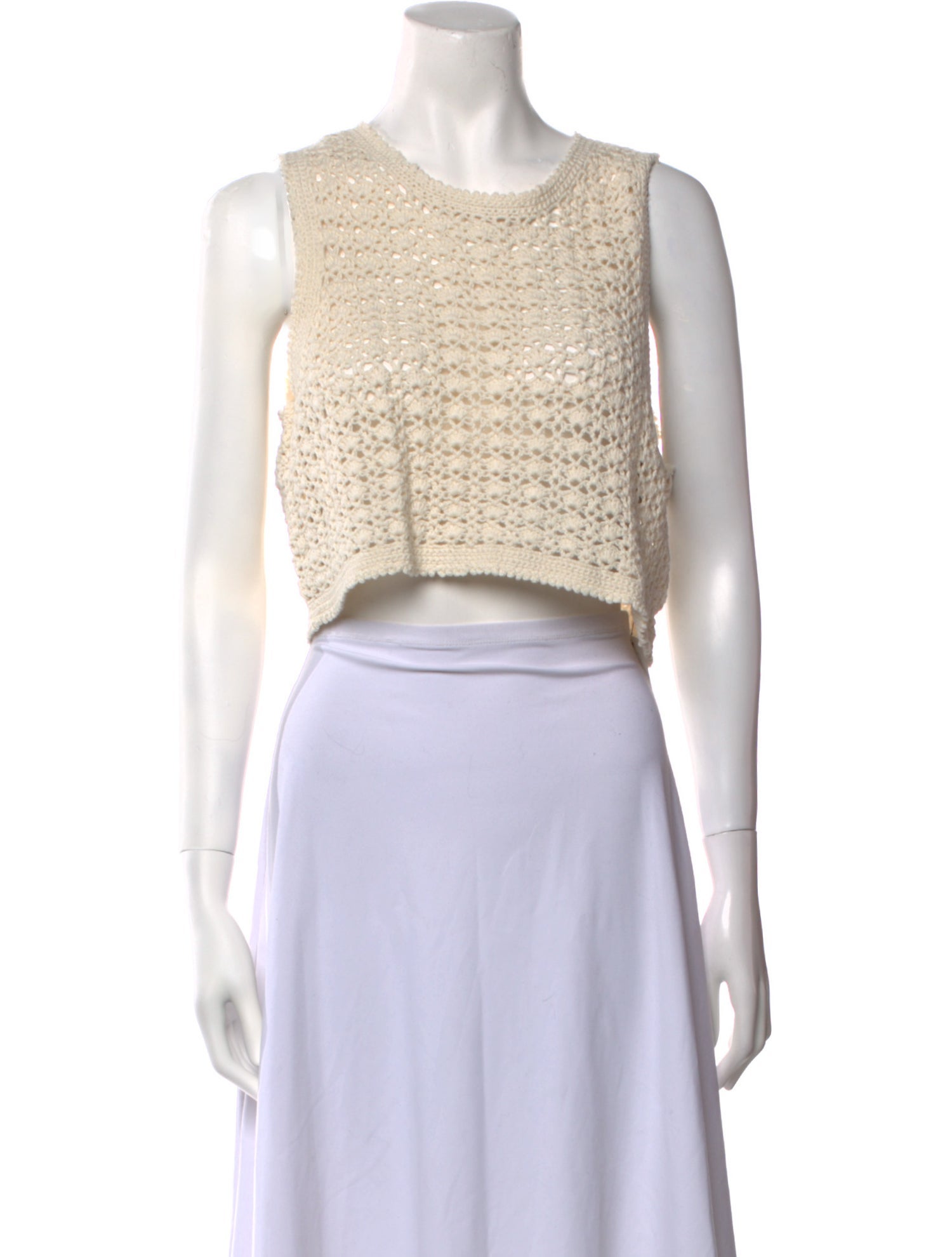 Leset Lucy Crochet Scoop Neck Crop Top w/ Tags