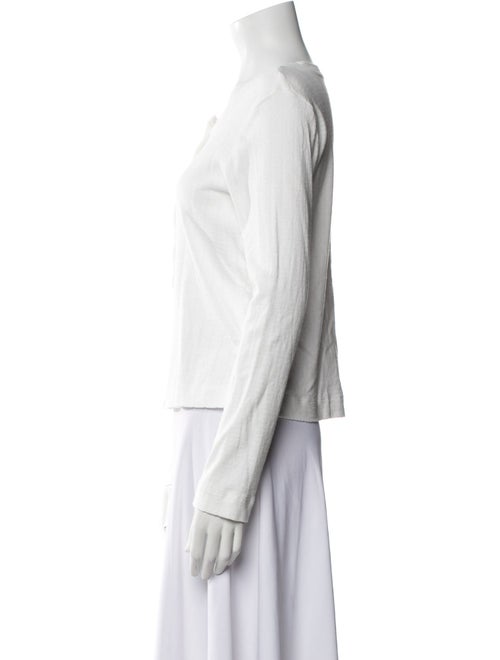 Leset Scoop Neck Long Sleeve Button-Up Top