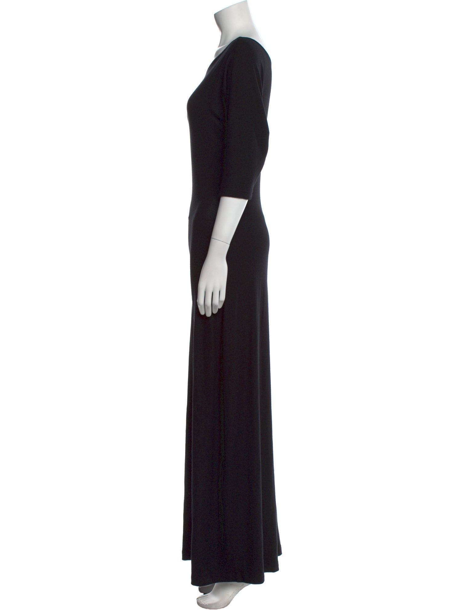 Leset Bateau Neckline Long Dress
