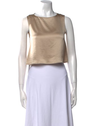 Leset Scoop Neck Sleeveless Crop Top