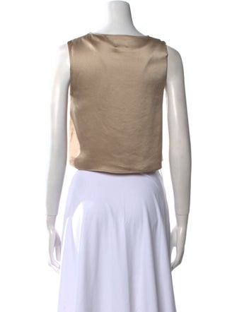 Leset Scoop Neck Sleeveless Crop Top