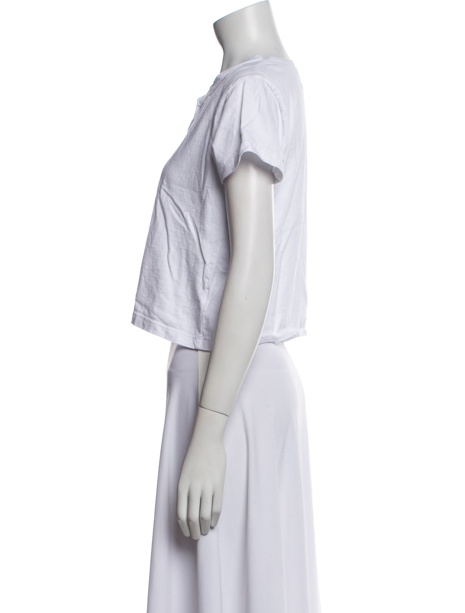 Leset Crew Neck Short Sleeve Crop Top