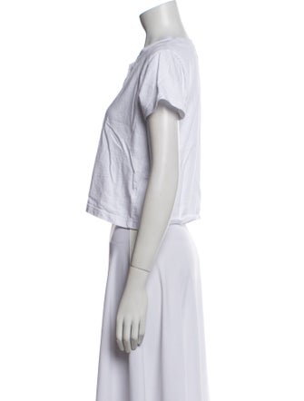 Leset Crew Neck Short Sleeve Crop Top