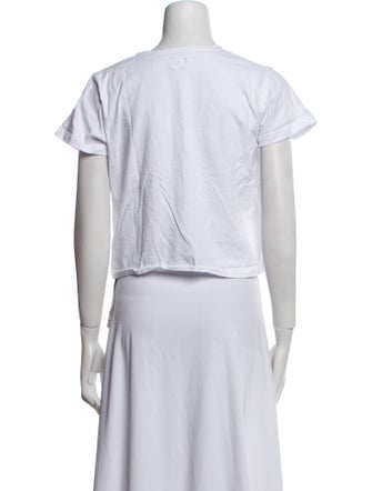 Leset Crew Neck Short Sleeve Crop Top