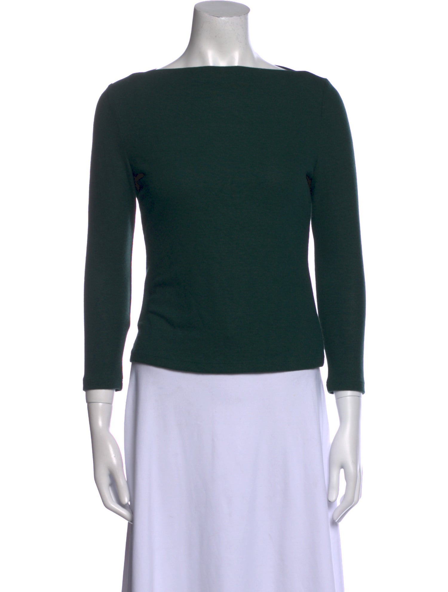 Leset Bateau Neckline Three-Quarter Sleeve Top