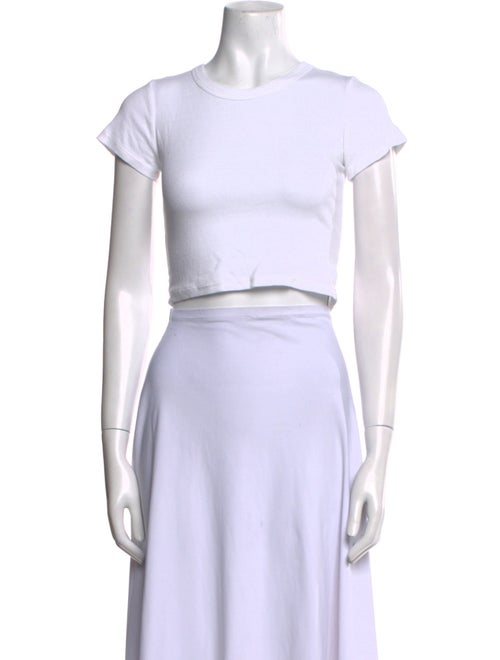 Leset Crew Neck Short Sleeve Crop Top