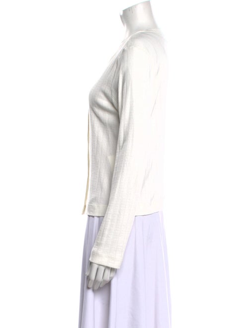 Leset Crew Neck Long Sleeve Button-Up Top