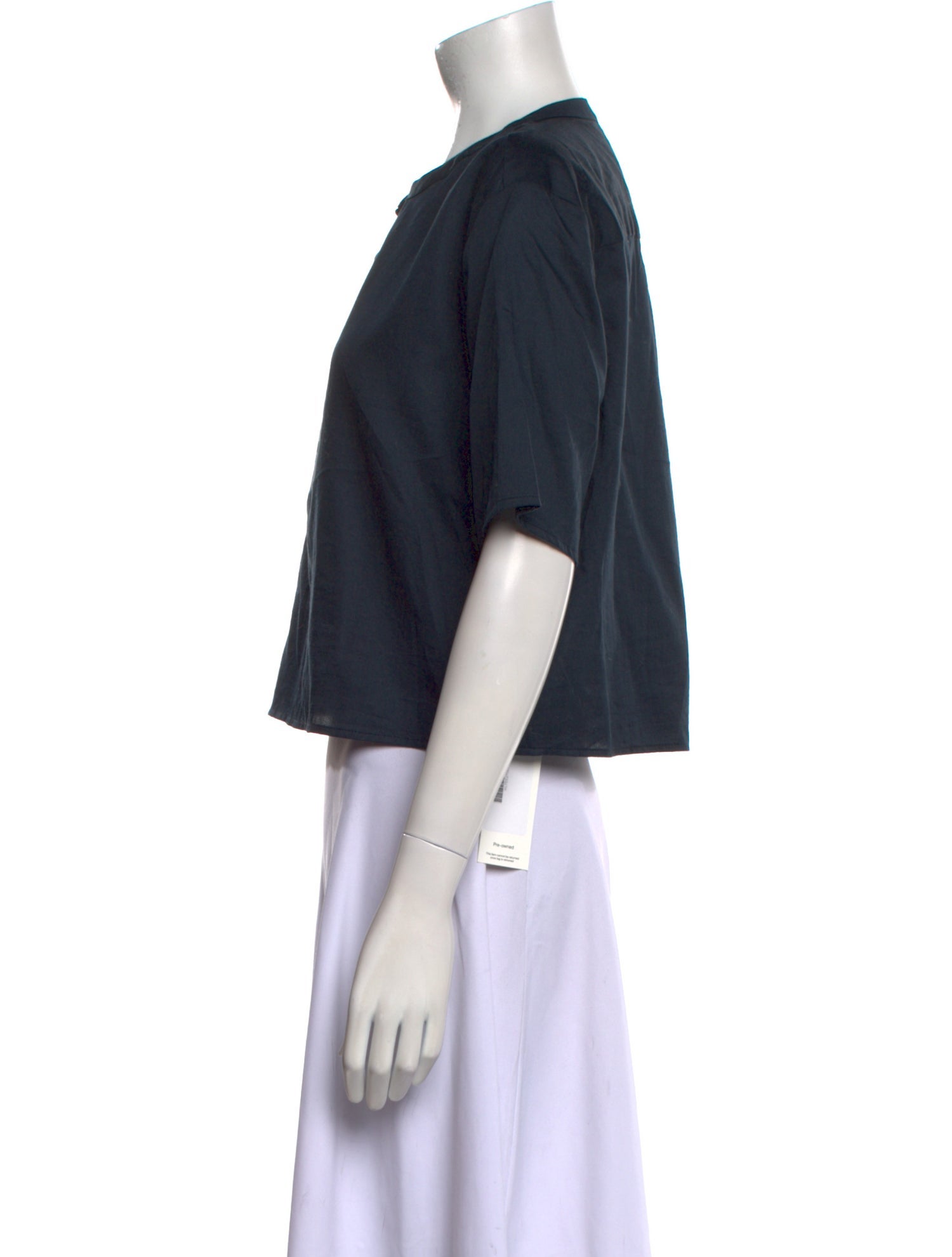 Leset Crew Neck Short Sleeve Crop Top