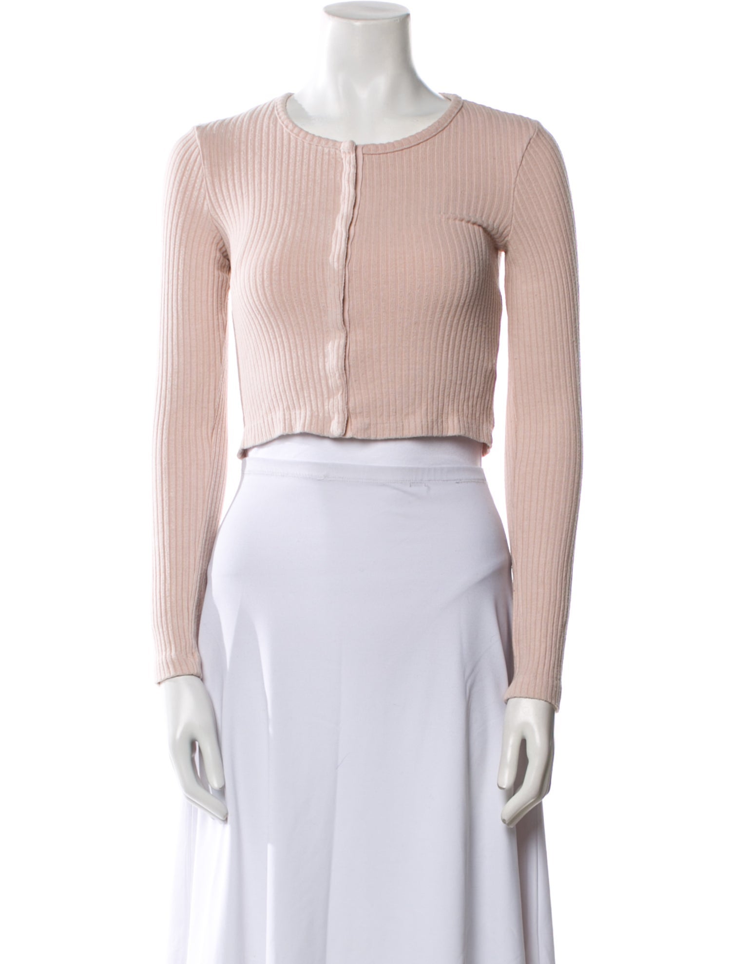 Leset Crew Neck Long Sleeve Crop Top