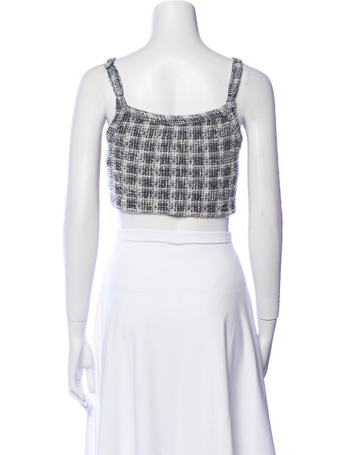 Leset Printed Scoop Neck Crop Top