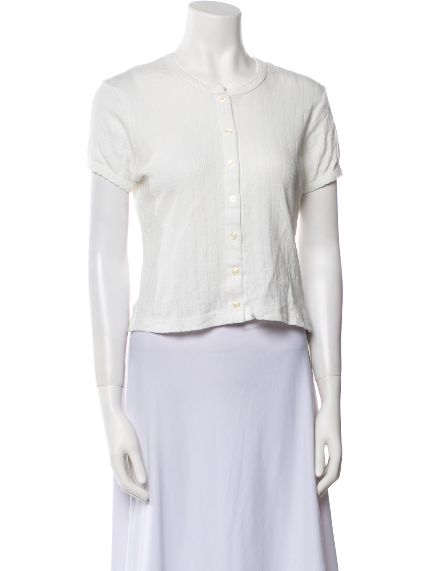 Leset Crew Neck Short Sleeve Crop Top