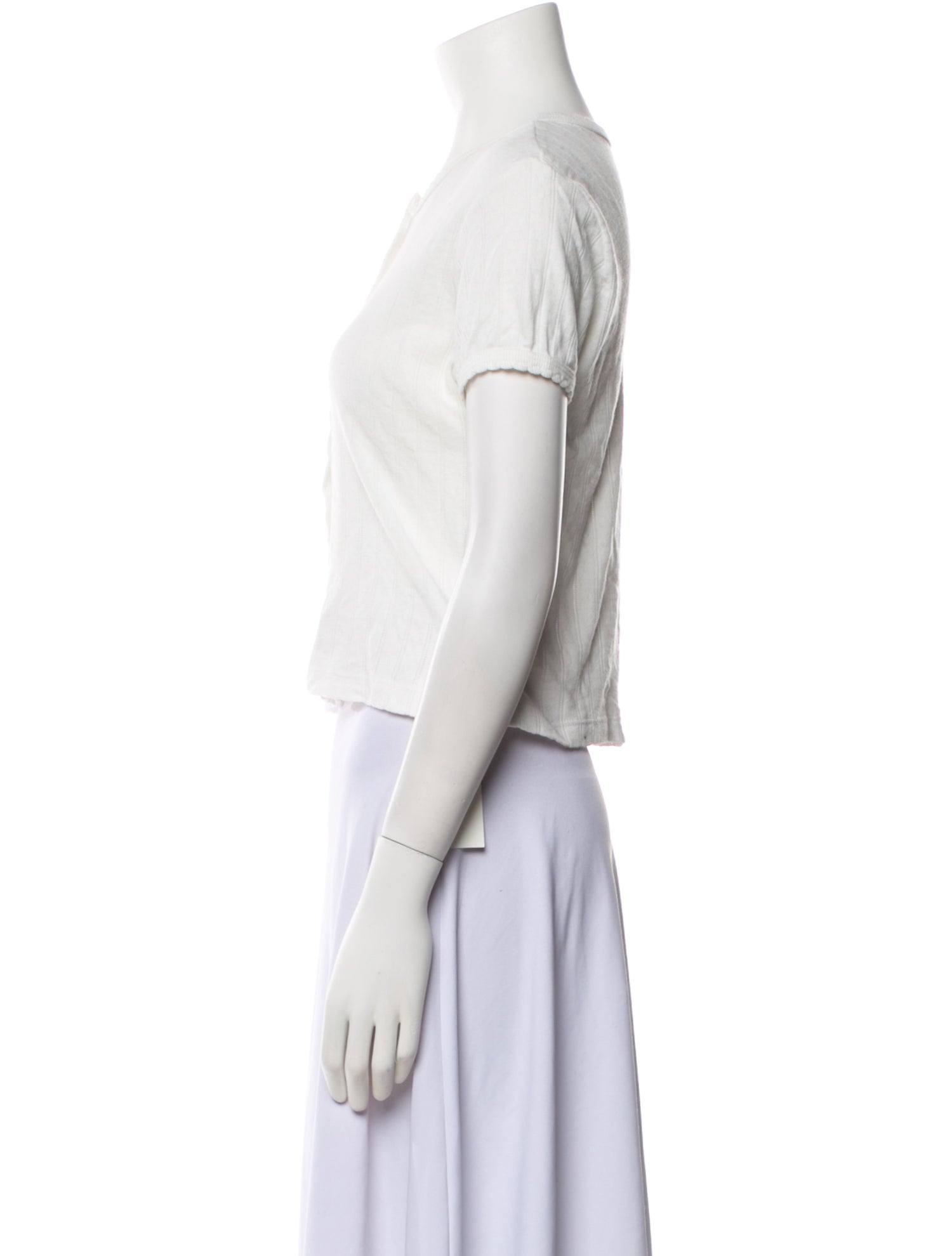 Leset Crew Neck Short Sleeve Crop Top