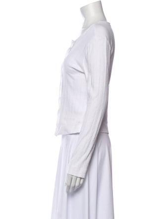 Leset Scoop Neck Long Sleeve Button-Up Top