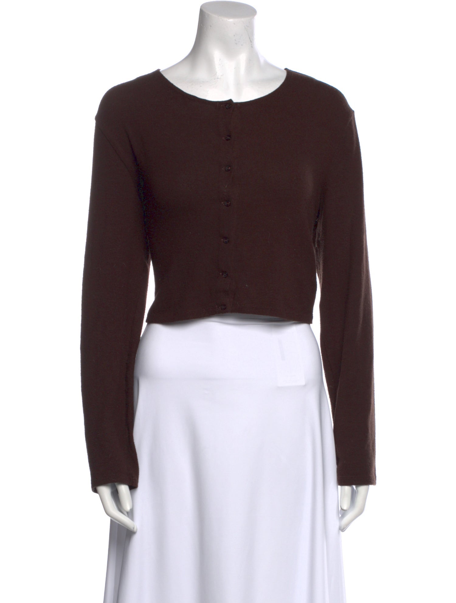 Leset Scoop Neck Long Sleeve Crop Top