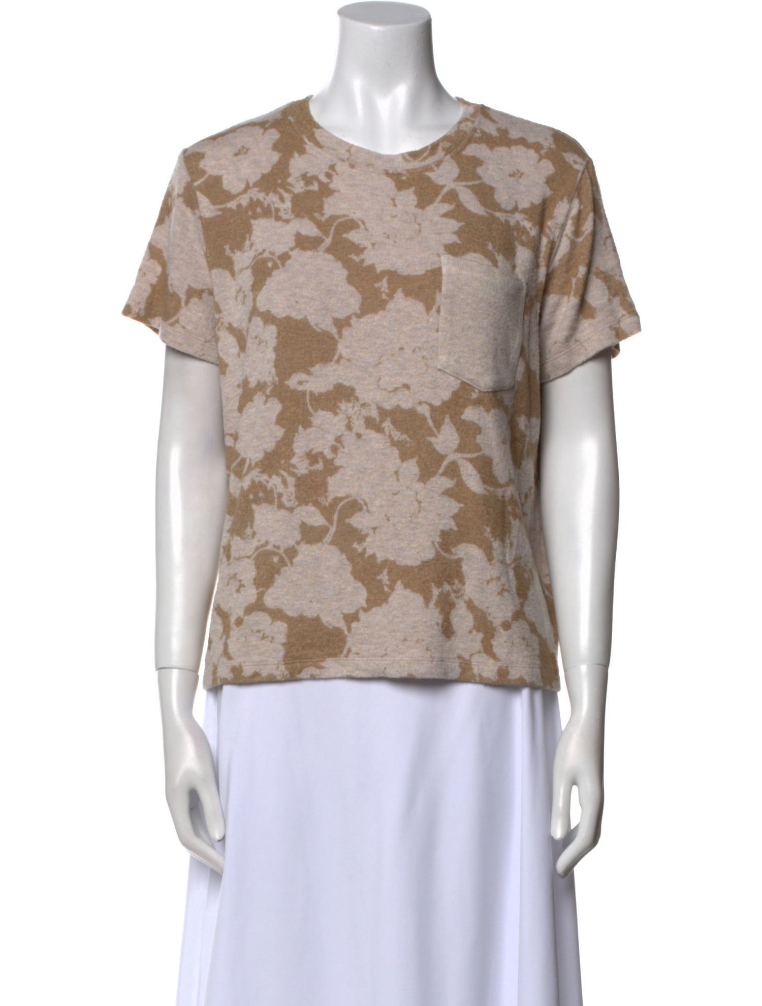 Leset Floral Print Crew Neck T-Shirt