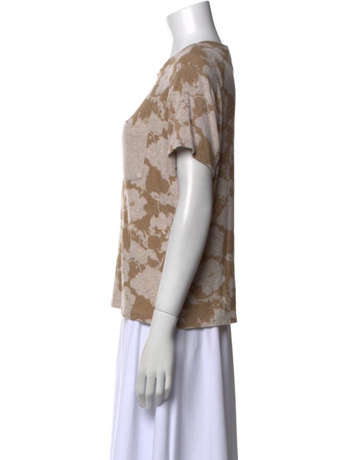 Leset Floral Print Crew Neck T-Shirt