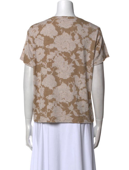 Leset Floral Print Crew Neck T-Shirt